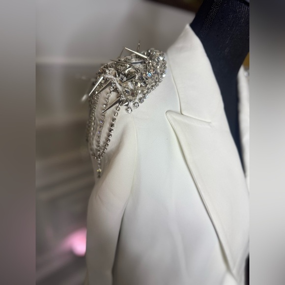 The Philipp Plein Crystal-Embellished Double-Breasted Blazer MSRP$4465 - Picture 11 of 17